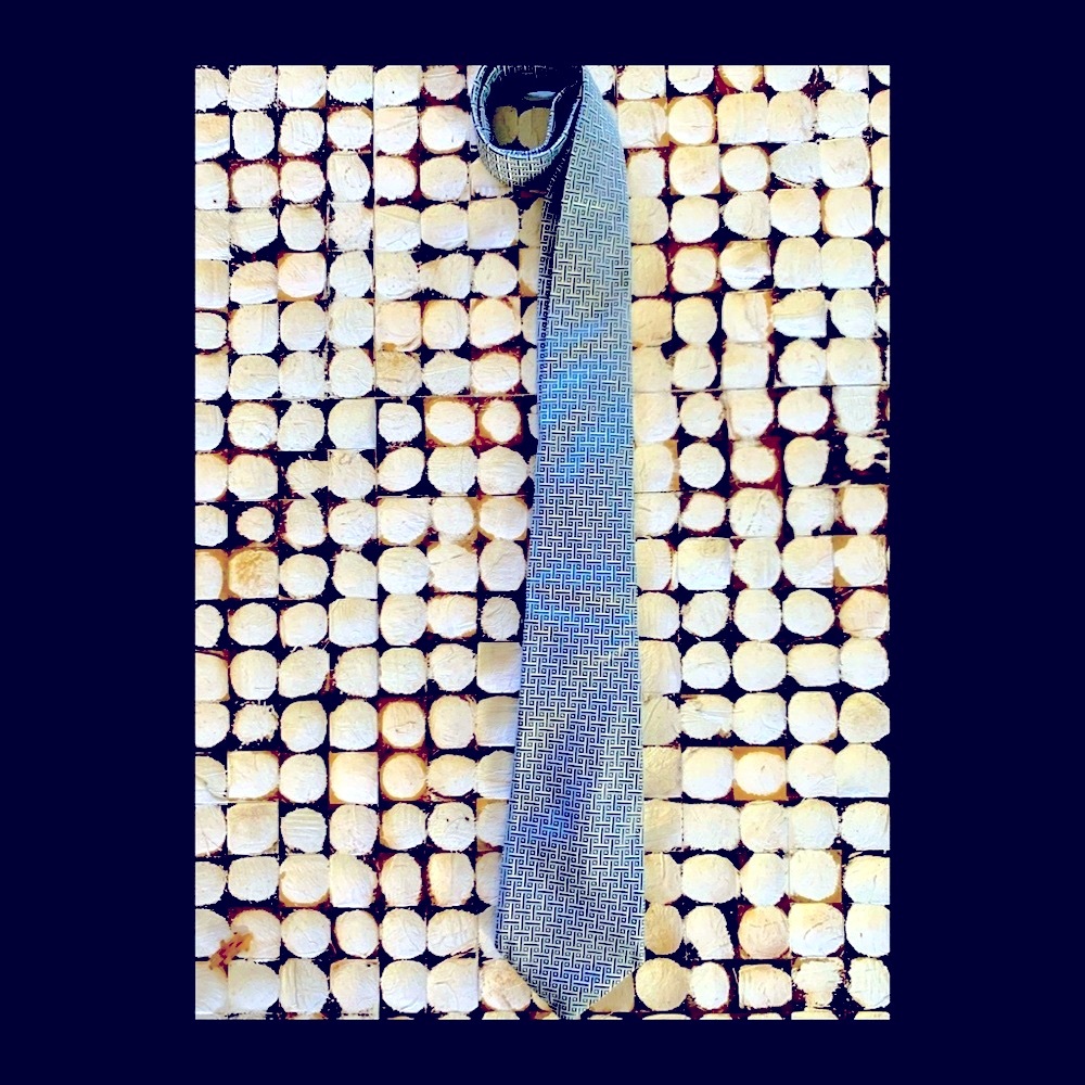 Banana Republic Blue & White Geometric Tie